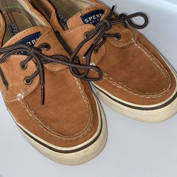 🛍️4/$20🛍️ Sperry Top Siders Brown Corduroy Boat Shoes - Picture 2 of 10